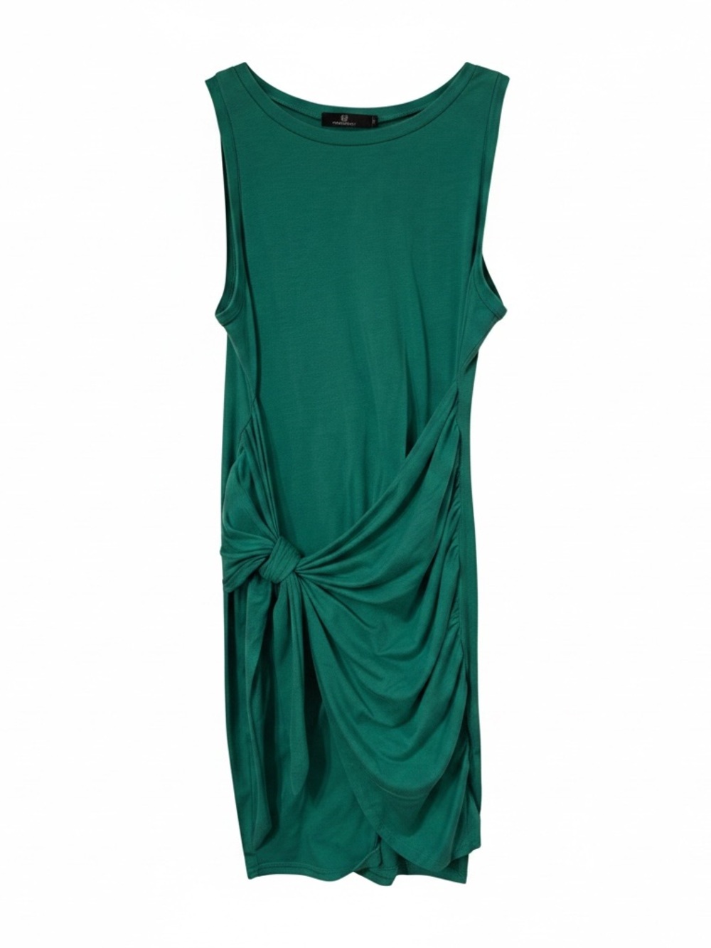 Sleeveless Knot-Front Green Dress - Picture 2 of 4